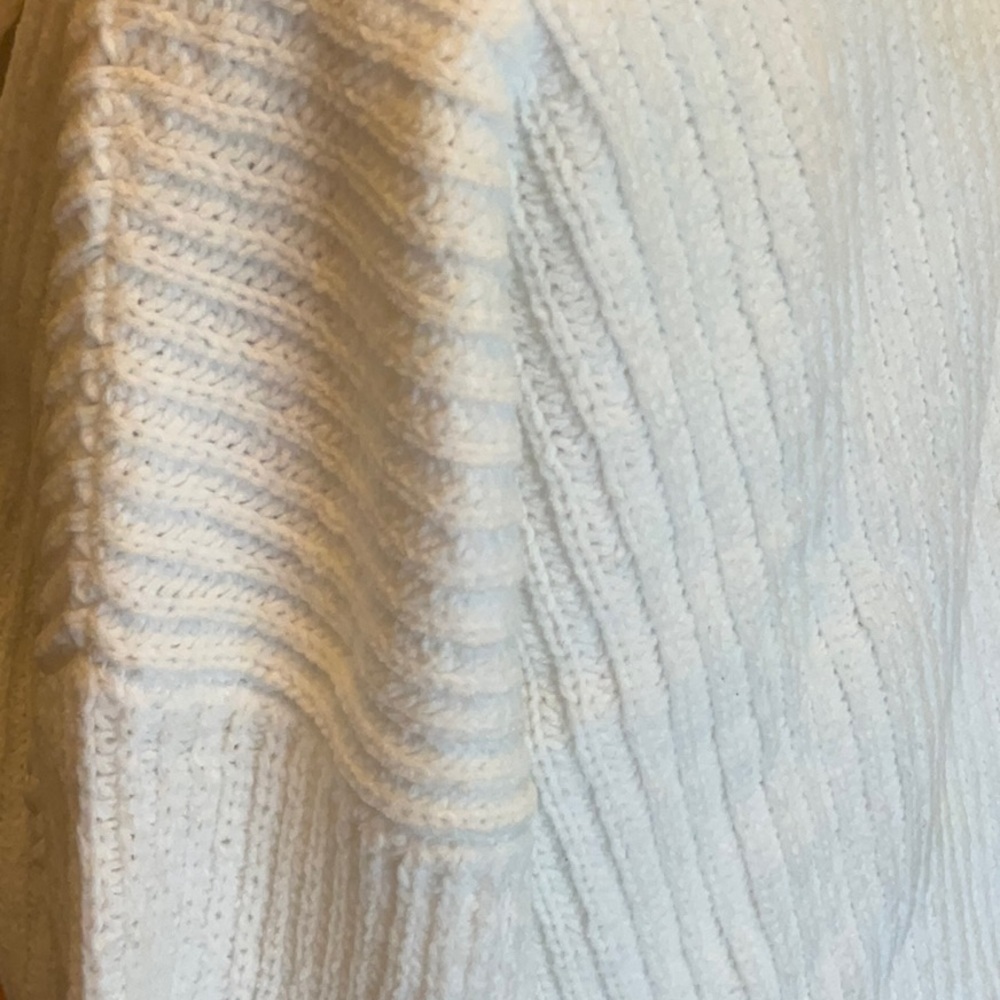 Eileen Fisher Cream Ribbed Cardigan - Picture 4 of 10